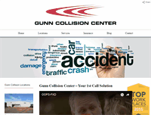 Tablet Screenshot of gunncollision.com